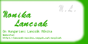 monika lancsak business card