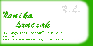 monika lancsak business card